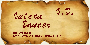 Vuleta Dancer vizit kartica